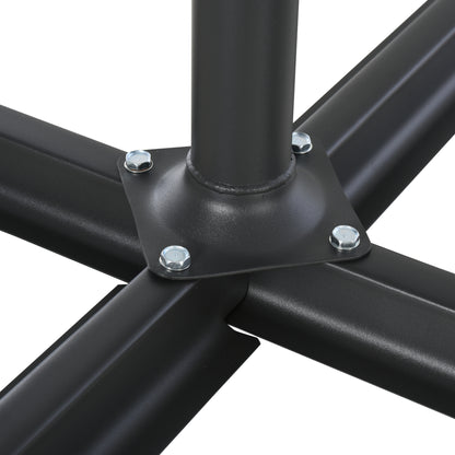 Umbrella Stand 4-piece Fillable Umbrella Base 15kg / 18 kg with Water or Sand Umbrella Weight for Cantilever Umbrella Ground Cross Umbrella Holder Cantilever Umbrella Stand Plastic Black