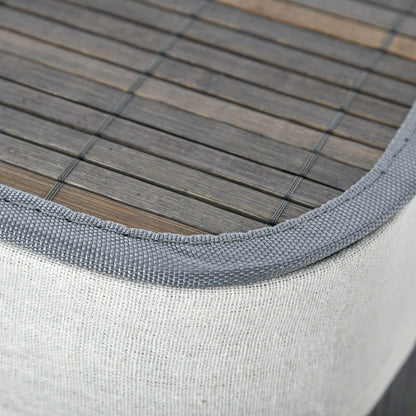 Bamboo Slim Laundry Basket with Lid 100L Laundry Collector with Handles, 2 Removable Laundry Bags, Laundry Baskets Laundry Box for Laundry Room, Bedroom, Bathroom Gray