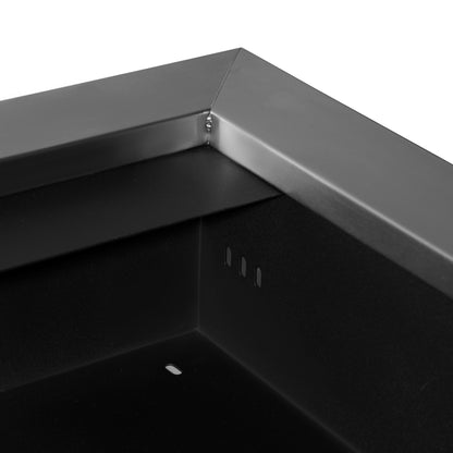 Wall-Mounted Bioethanol Fireplace with 3 Stainless Steel Burners 110 x 63 x 16cm