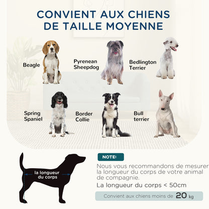 Dog and Cat Sofa, Elevated Couch for Small to Medium Dogs, with Soft Removable Cushion, Easy Installation, 96 x 60 x 42 cm, Gray