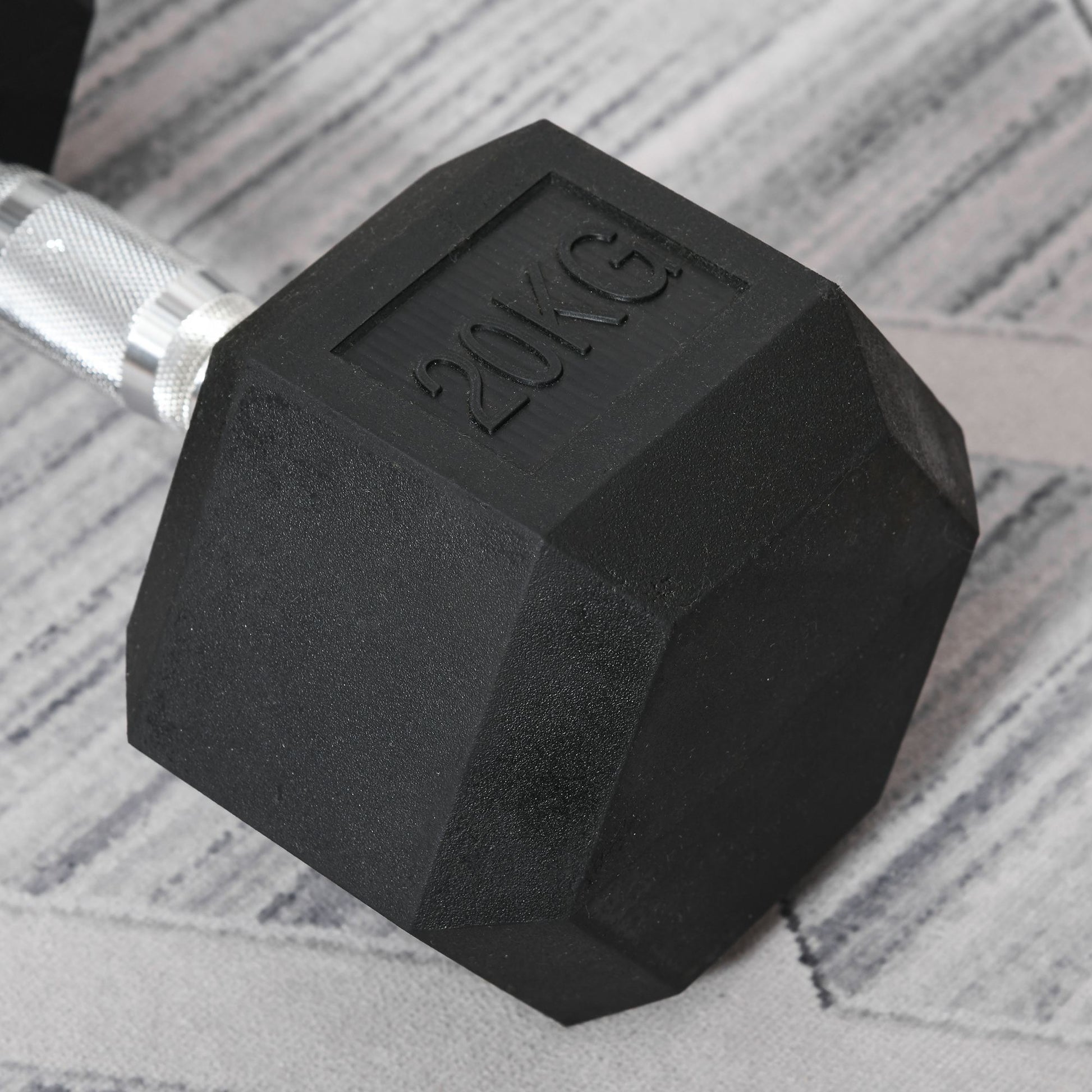 Dumbbells with Knurled Grip, Cast Iron Dumbbell, 1 x 44 lbs, Dumbbells for Men and Women, Dumbbell for Home, Gym, Strength Training
