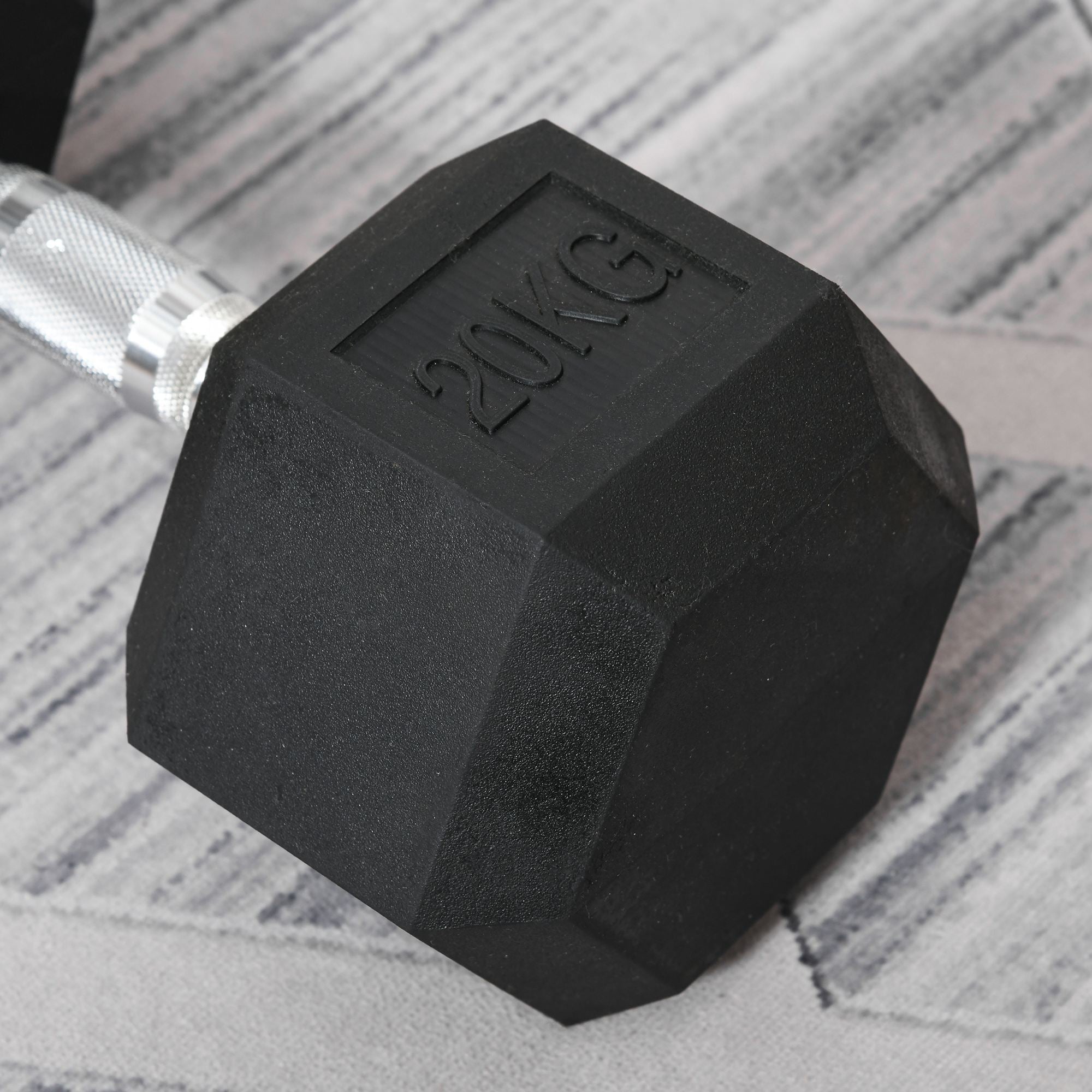 Dumbbells with Knurled Grip, Cast Iron Dumbbell, 1 x 44 lbs, Dumbbells for Men and Women, Dumbbell for Home, Gym, Strength Training