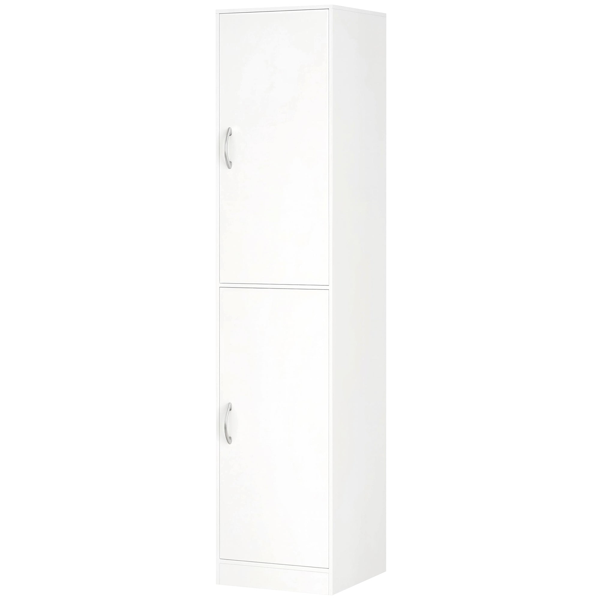 5-Tier Bookcase with 2 Doors, Adjustable Shelves | Modern Standing Shelf 40 x 35 x 180 cm (15.7 x 13.8 x 70.9 in), White