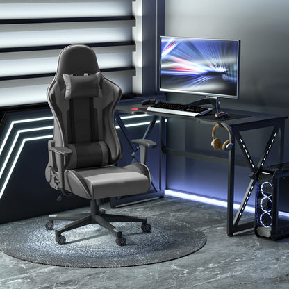 Ergonomic Office Chair, Gaming Chair, Swivel Chair, Faux Leather, Foam, Black, 67.5 x 74 x 126-136 cm
