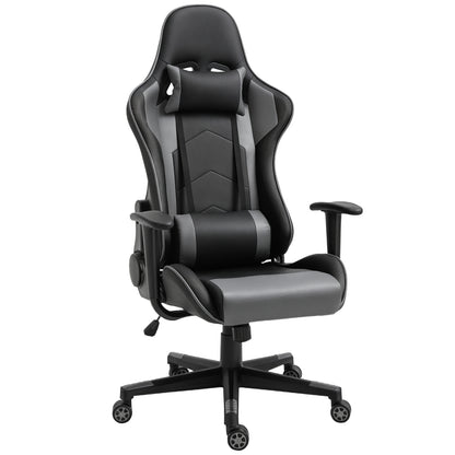 Ergonomic Office Chair, Gaming Chair, Swivel Chair, Faux Leather, Foam, Black, 67.5 x 74 x 126-136 cm