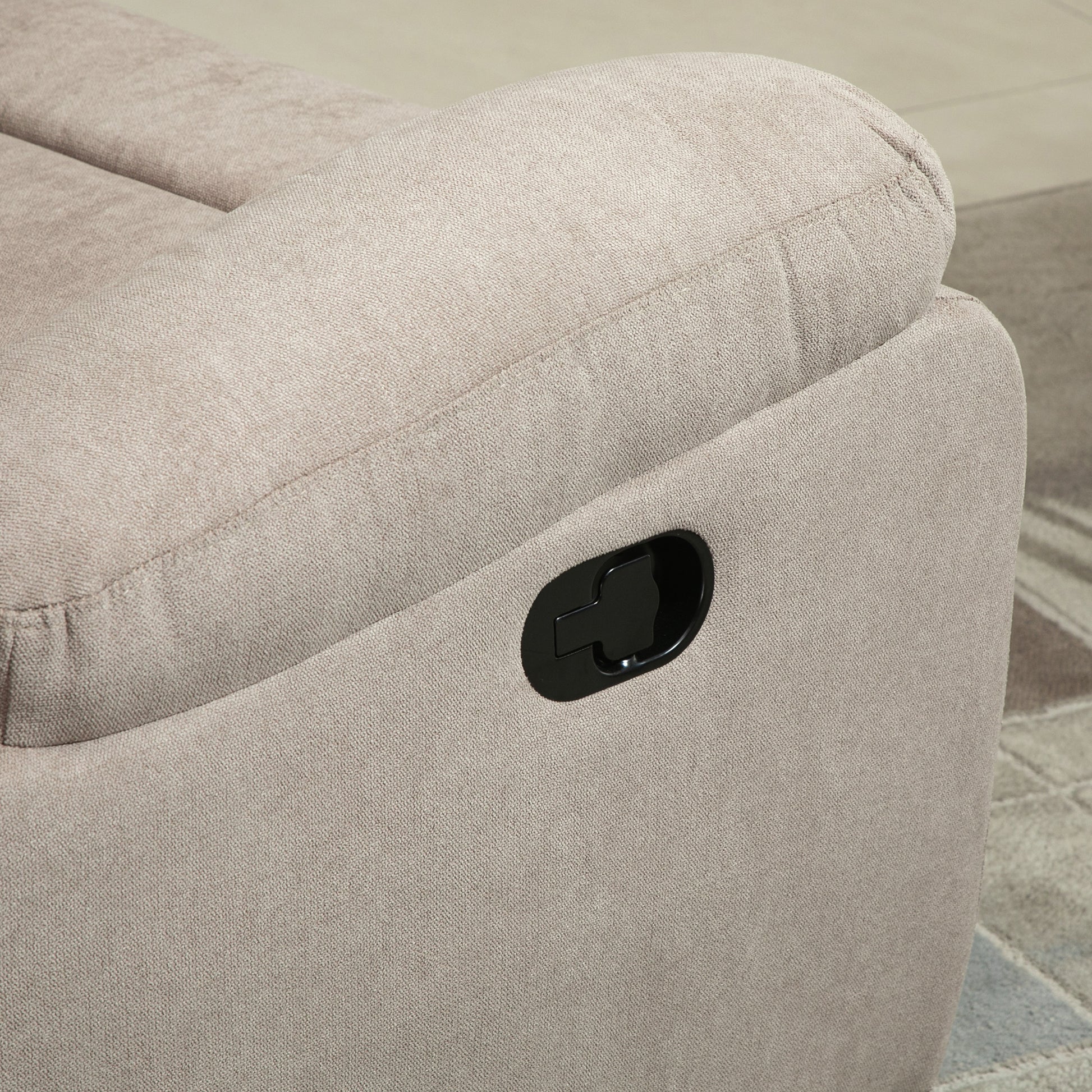 Relax Armchair Single Sofa 150° Reclining TV Armchair Recliner TV Chair with Sleeper Function for Living Room Linen Beige 93 x 88 x 102 cm