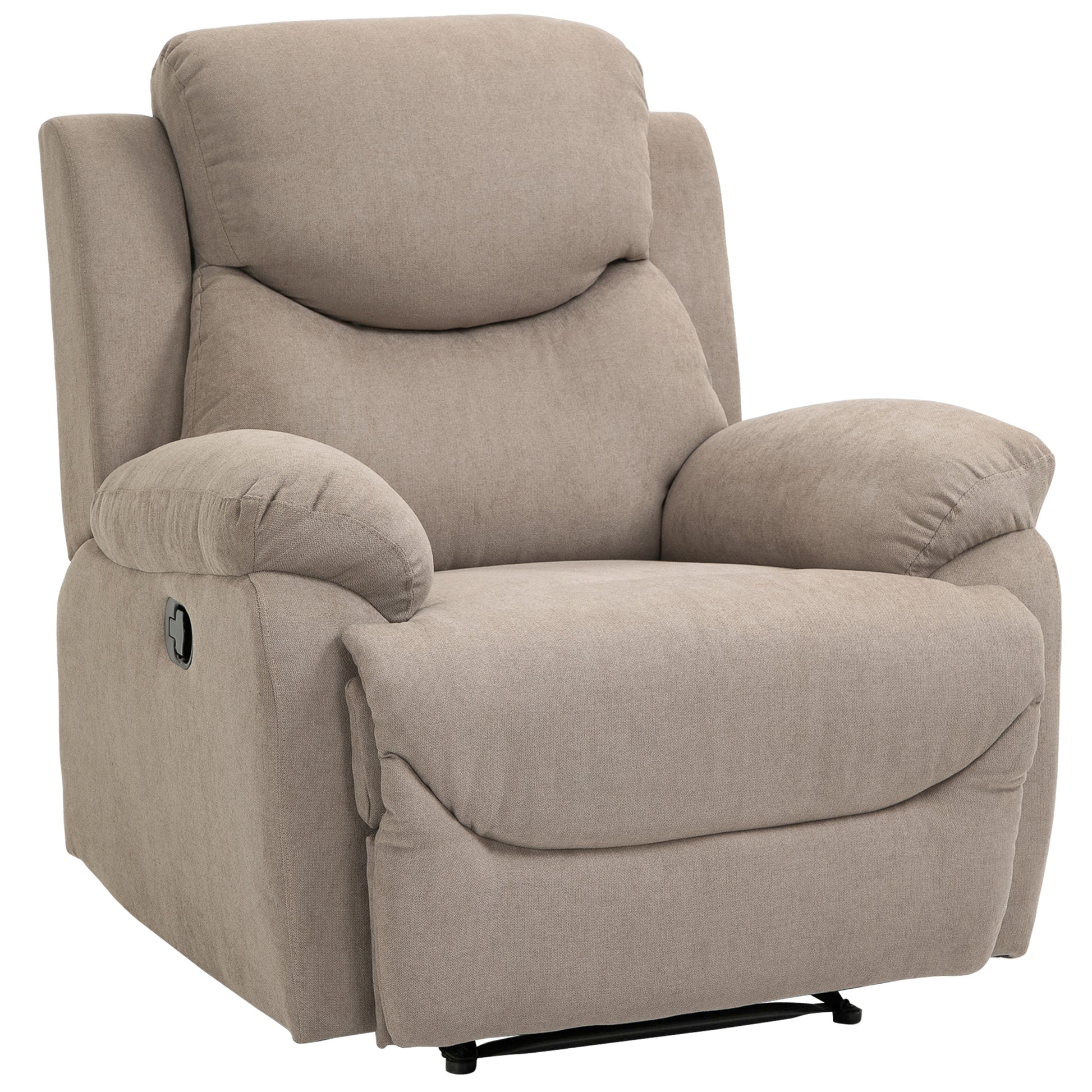 Relax Armchair Single Sofa 150° Reclining TV Armchair Recliner TV Chair with Sleeper Function for Living Room Linen Beige 93 x 88 x 102 cm