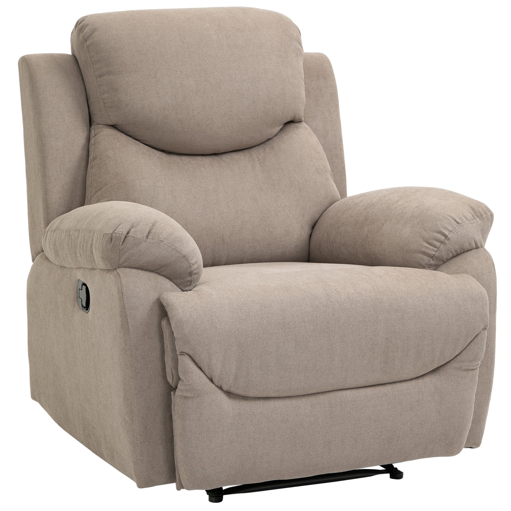 Relax Armchair Single Sofa 150° Reclining TV Armchair Recliner TV Chair with Sleeper Function for Living Room Linen Beige 93 x 88 x 102 cm