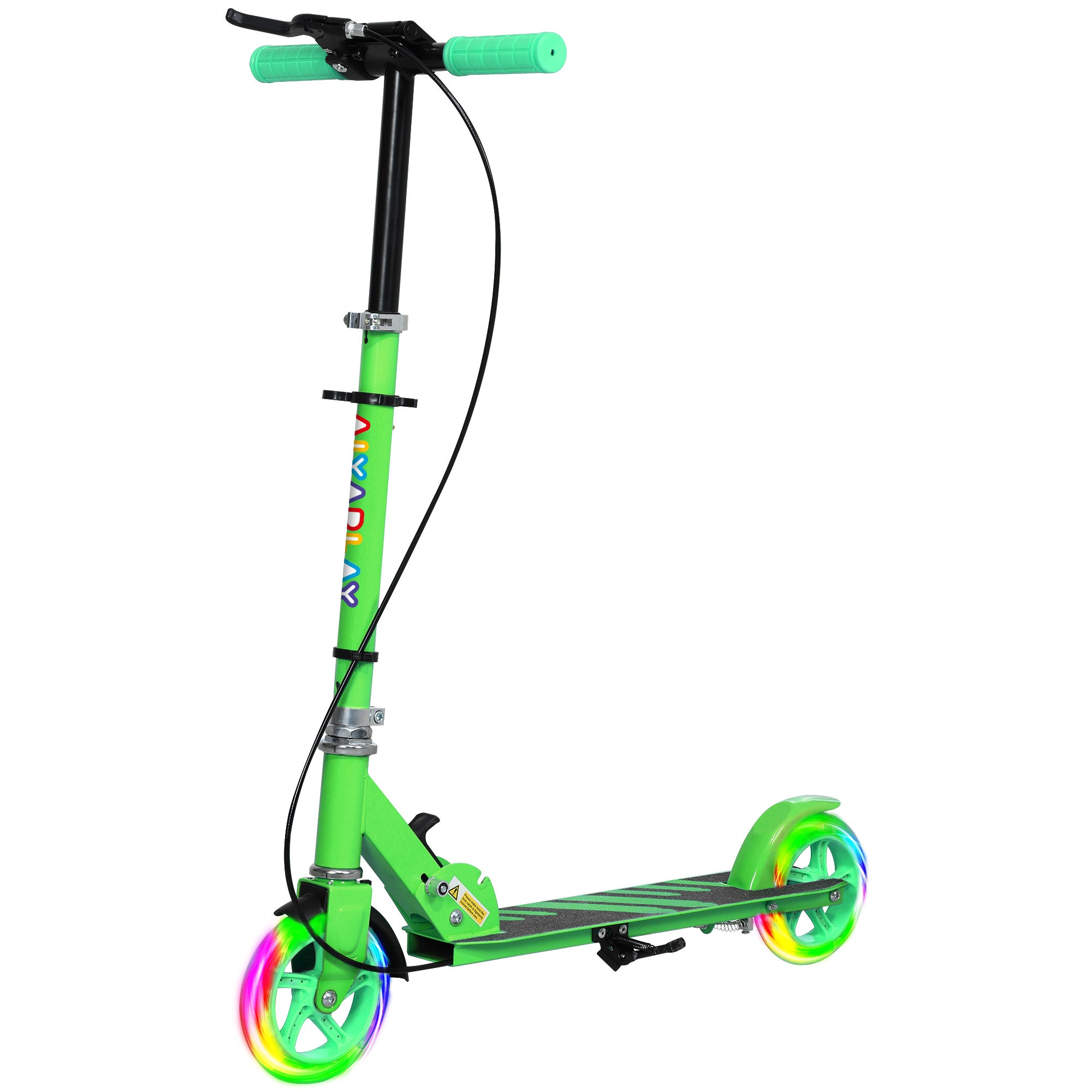 Kids Scooter with Light-Up Wheels, Brake, Foldable Children's Scooter Adjustable Height Scooter Kick Scooter for Kids Teens 3-8 Years Old City Scooter up to 50 kg