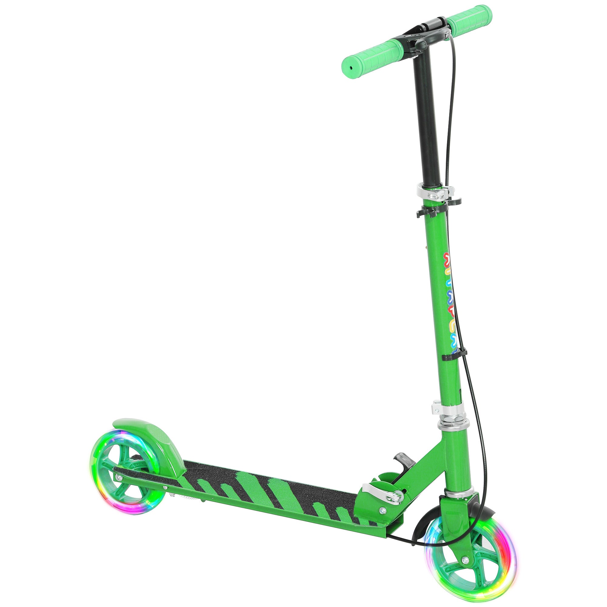 Kids Scooter with Light-Up Wheels, Brake, Foldable Children's Scooter Adjustable Height Scooter Kick Scooter for Kids Teens 3-8 Years Old City Scooter up to 50 kg