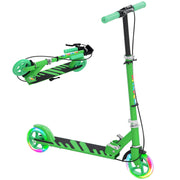 Kids Scooter with Light-Up Wheels, Brake, Foldable Children's Scooter Adjustable Height Scooter Kick Scooter for Kids Teens 3-8 Years Old City Scooter up to 50 kg