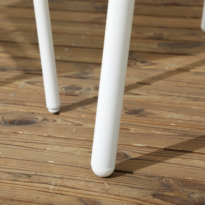 5-Piece Poly Rattan Garden Furniture Set Dining Table with 4 Stackable Chairs Garden Seating Group with Cushions Sofa Set with Toughened Glass Tabletop for Balcony, Patio, Yellow