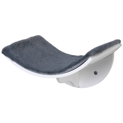 Cat Shelf Cat Wall Shelf Cat Bed Cat Shelf Wall Mount Plush Cover Gray 41 x 28 x 21 cm