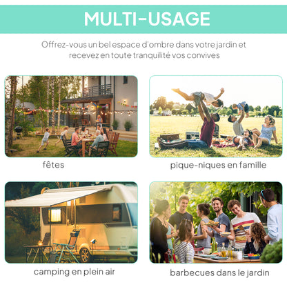 10' x 8' (3 x 2.5 m) Adjustable-Roof Garden Pergola — Steel Frame, Dark Gray Polyester Canopy