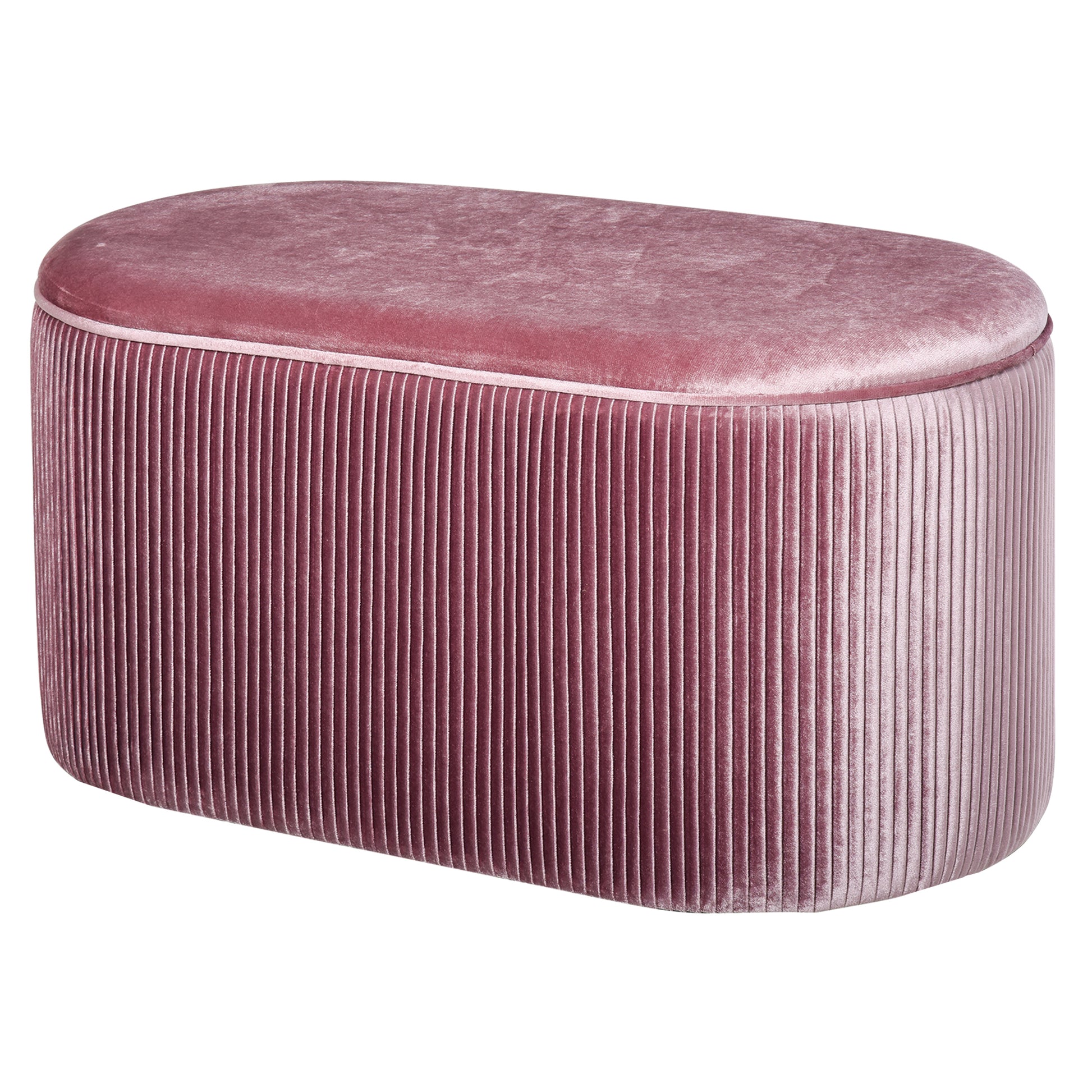Upholstered Bench with Storage Chest for Living Room French Style Velvet Elegant Pink 81 x 40 x 41 cm