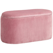 Upholstered Bench with Storage Chest for Living Room French Style Velvet Elegant Pink 81 x 40 x 41 cm