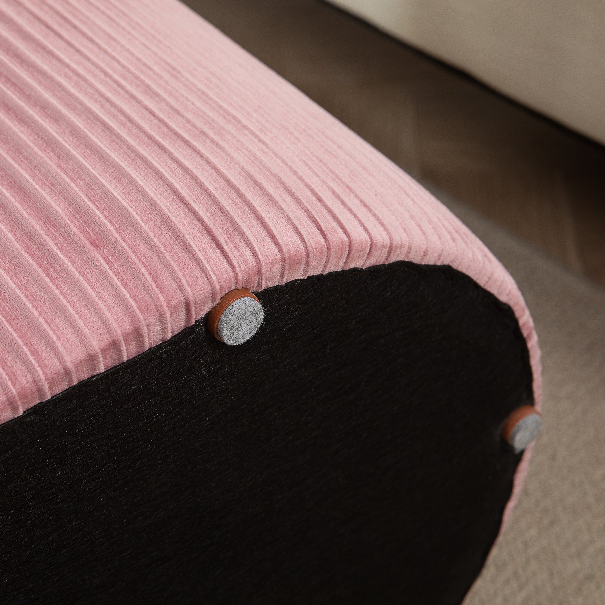 Upholstered Bench with Storage Chest for Living Room French Style Velvet Elegant Pink 81 x 40 x 41 cm