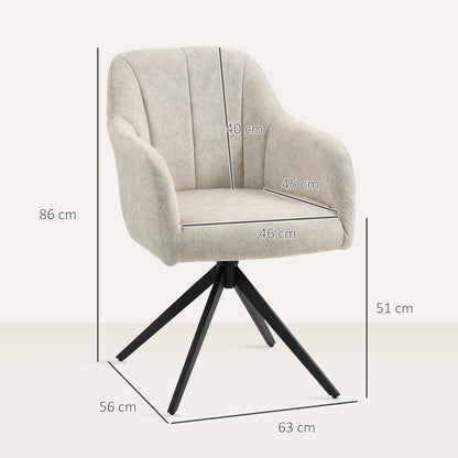 Chair Living Room Swivel Lounge Chair Tufted Upholstered Recliner with Steel Legs, Velvet-Look Upholstered Dining Chair Makeup Chair for Bedroom Beige