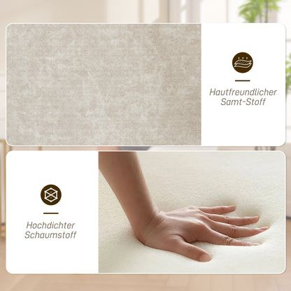 Chair Living Room Swivel Lounge Chair Tufted Upholstered Recliner with Steel Legs, Velvet-Look Upholstered Dining Chair Makeup Chair for Bedroom Beige