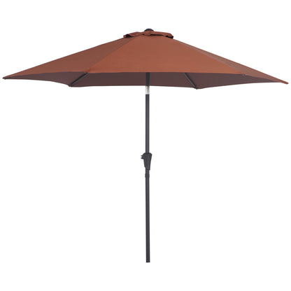 Cantilever Umbrella Garden Parasol Market Umbrella with Hand Crank Alu 180/m² Polyester Steel Coffee Ø2.6 x 2.35 m