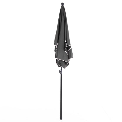 Sunshade Beach Parasol Garden Parasol Umbrella Balcony Parasol Sun Protection Adjustable Gray