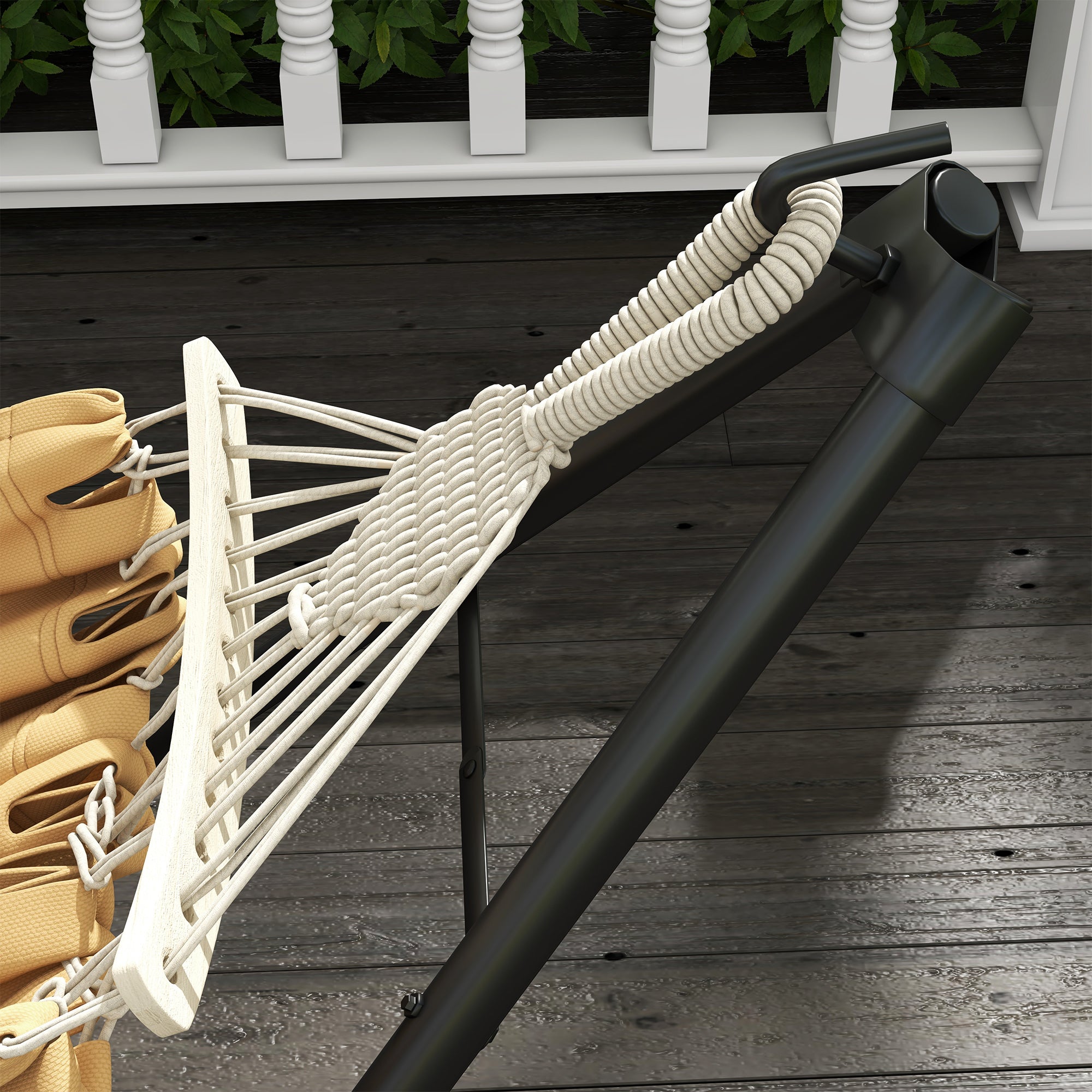 Foldable Steel Hammock Stand, 2-in-1 Support for Hammock or Hanging Chair, Includes Carrying Bag, dim. 263L x 89W x 100H cm
