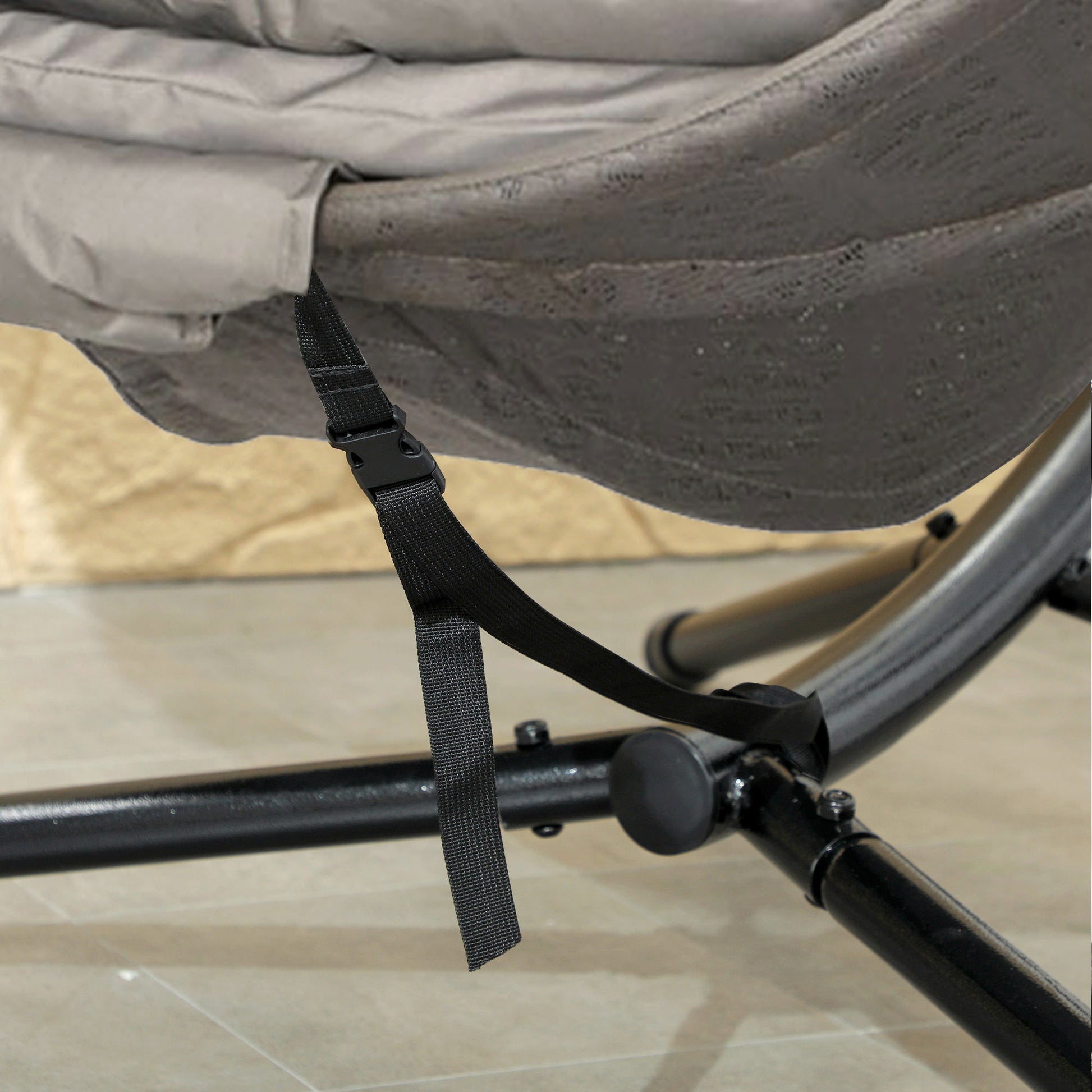 Hanging Egg Chair, Hanging Swing, Hanging Chair with Seat Cushion, Foldable Seat Basket, for Indoor, Outdoor, Supports up to 120 kg, Polyester, Sand