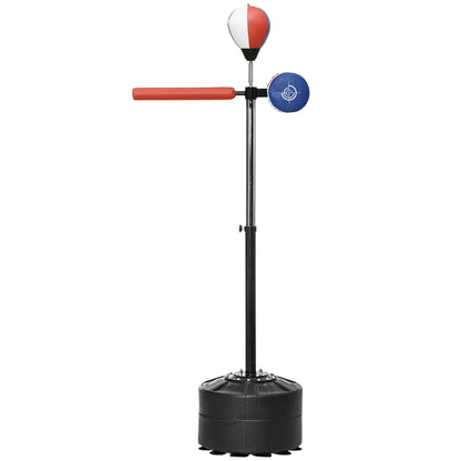SPORTNOW Punching Bag Stand with Speedball, Reflex Bar, 1.63-2.05 m Height Adjustable Free Standing Boxing Ball with Mitt, Stand Boxing Trainer for Boxing, HDPE, Synthetic Leather