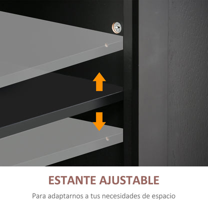 Isla de Cocina con Ruedas Carro de Cocina con 2 Cajones 4 Puertas Especiero Encimera de Madera Estante Ajustable y Barra Lateral para Comedor 111x44,5x82,5 cm Negro