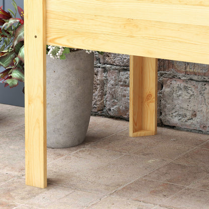 Raised Urban Garden with Lattice Elevated Planting Table Raised Planter for Climbing Vegetable Plants Flowers Load 300 kg 120x60x75 cm Natural