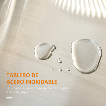 Kitchen Island Modern Kitchen Sideboard with 4 Wheels 1 Drawer 1 Towel Rack 1 Spice Rack and Adjustable Shelf 83.5x45.7x90.5 cm White