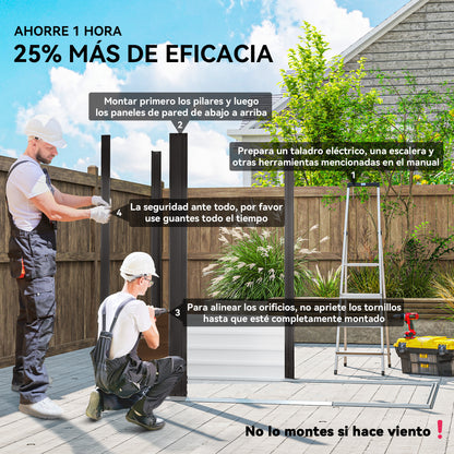 Garden Shed 190x131x188 cm Outdoor Tool House with 2 Ventilation Windows and Door for Patio Terrace Balcony Oak