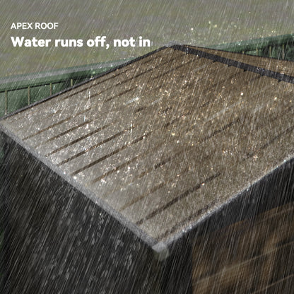 Garden Shed 190x131x188 cm Outdoor Tool House with 2 Ventilation Windows and Door for Patio Terrace Balcony Oak