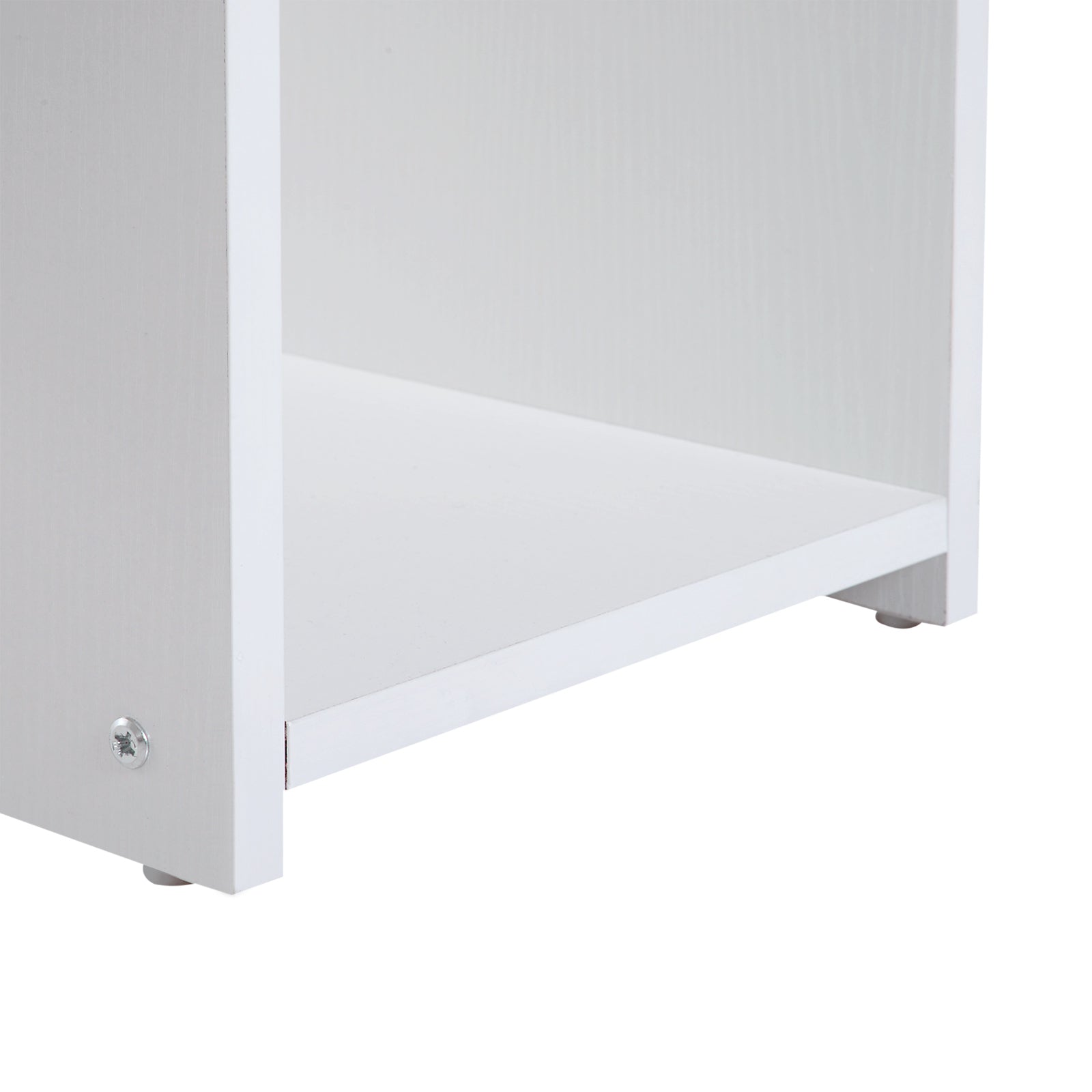 Space Saving Desk for Home and Office, Modern Computer Desk, CPU Holder, Wooden Keyboard Shelf, 80x45x75cm, White