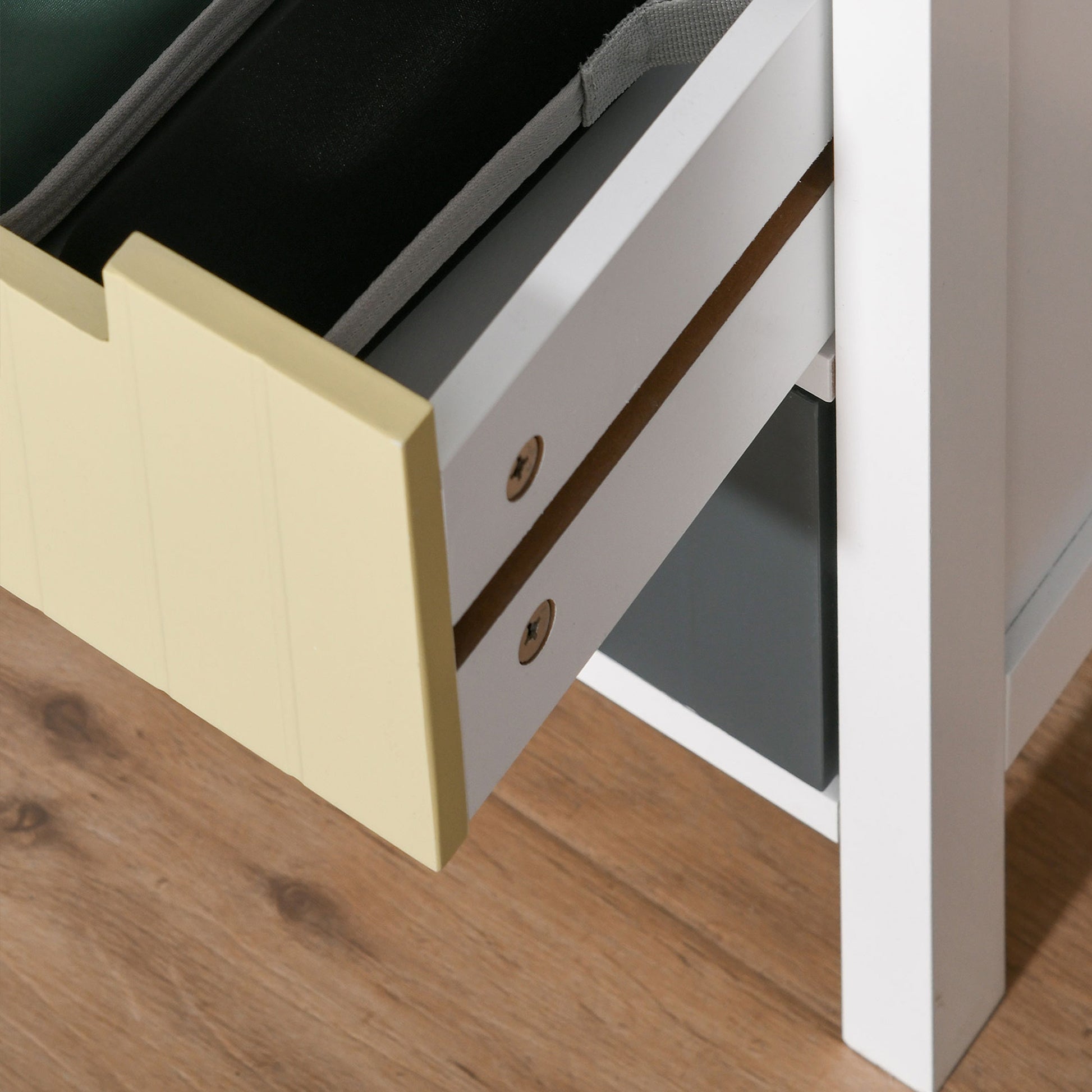 Wooden Chest of Drawers with 6 Drawers Storage Cabinet with Raised Legs Modern Style for Bedroom Living Room Bathroom 62x28x58 cm Multicolor