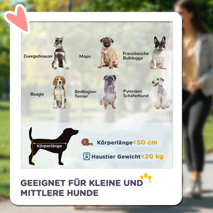 Dog Stroller, Foldable Dog Buggy, Dog Trolley with Cushion, Cat Buggy up to 20 kg, Cat Carriage for Small and Medium-Sized Dogs with Side Pockets, Mesh Window, Oxford Fabric, Gray