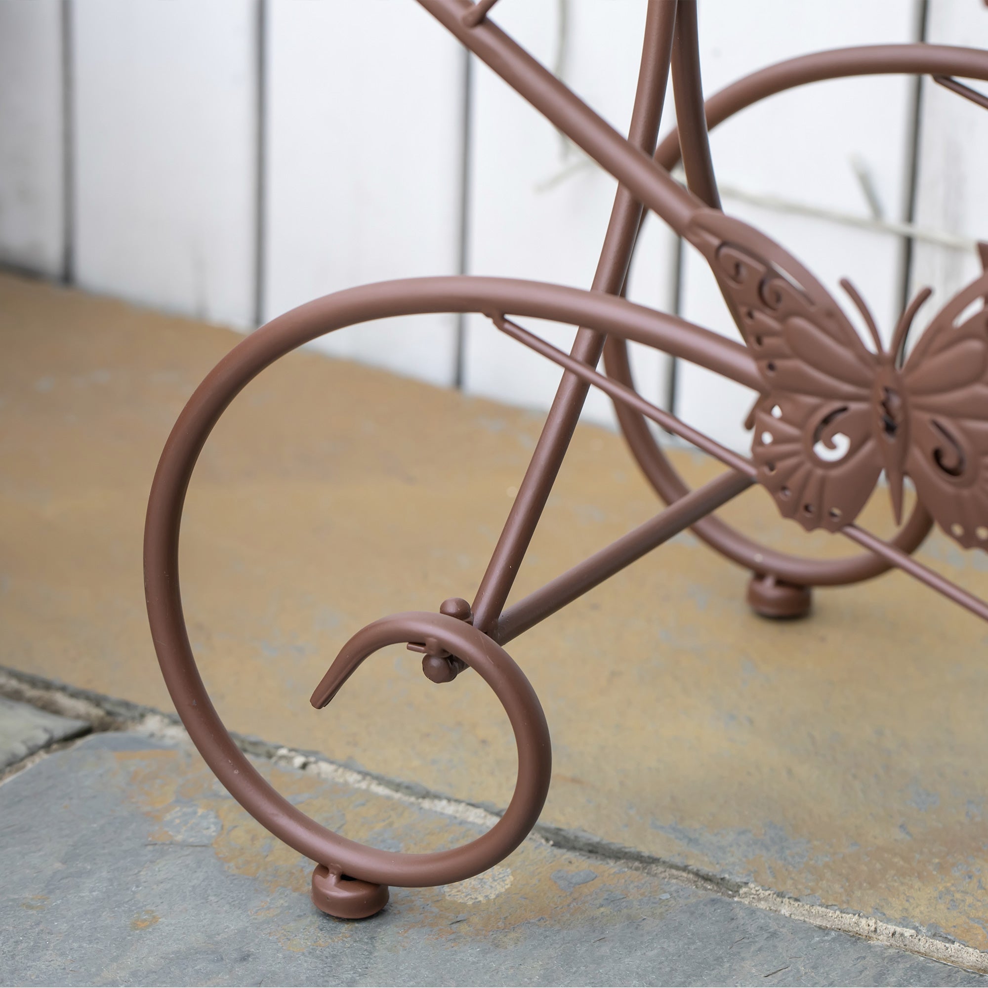 Flower Stand, Plant Stand, Three-Tier Flower Stand, Flower Step in French Style, Plant Stand, Metal, Bronze, 76 x 27 x 67 cm