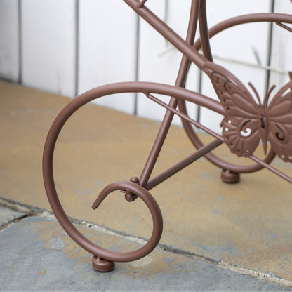 Flower Stand, Plant Stand, Three-Tier Flower Stand, Flower Step in French Style, Plant Stand, Metal, Bronze, 76 x 27 x 67 cm