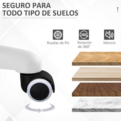 Office Swivel Chair Reclining Desk Chair Adjustable Height with Lift Armrests 120 kg Load for Office Bedroom 62.5x60x94-104 cm Pink