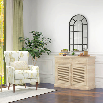 Wall Mirror Hallway Mirror 110 x 65cm Decorative Mirror with Metal Frame Hanging Mirror Living Room Mirror for Bedroom Black