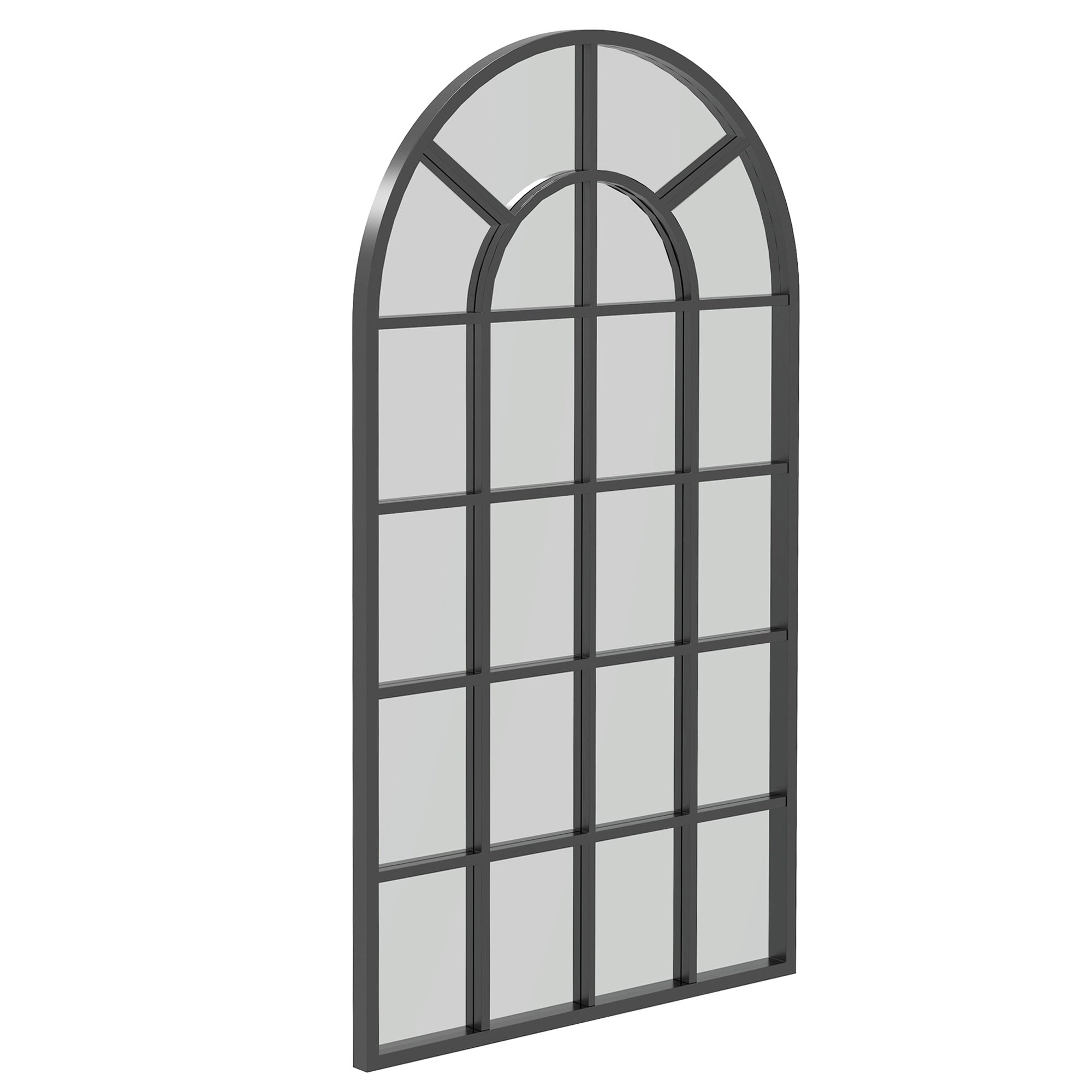 Wall Mirror Hallway Mirror 110 x 65cm Decorative Mirror with Metal Frame Hanging Mirror Living Room Mirror for Bedroom Black