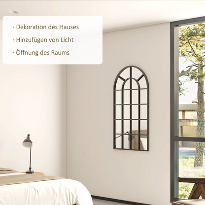 Wall Mirror Hallway Mirror 110 x 65cm Decorative Mirror with Metal Frame Hanging Mirror Living Room Mirror for Bedroom Black