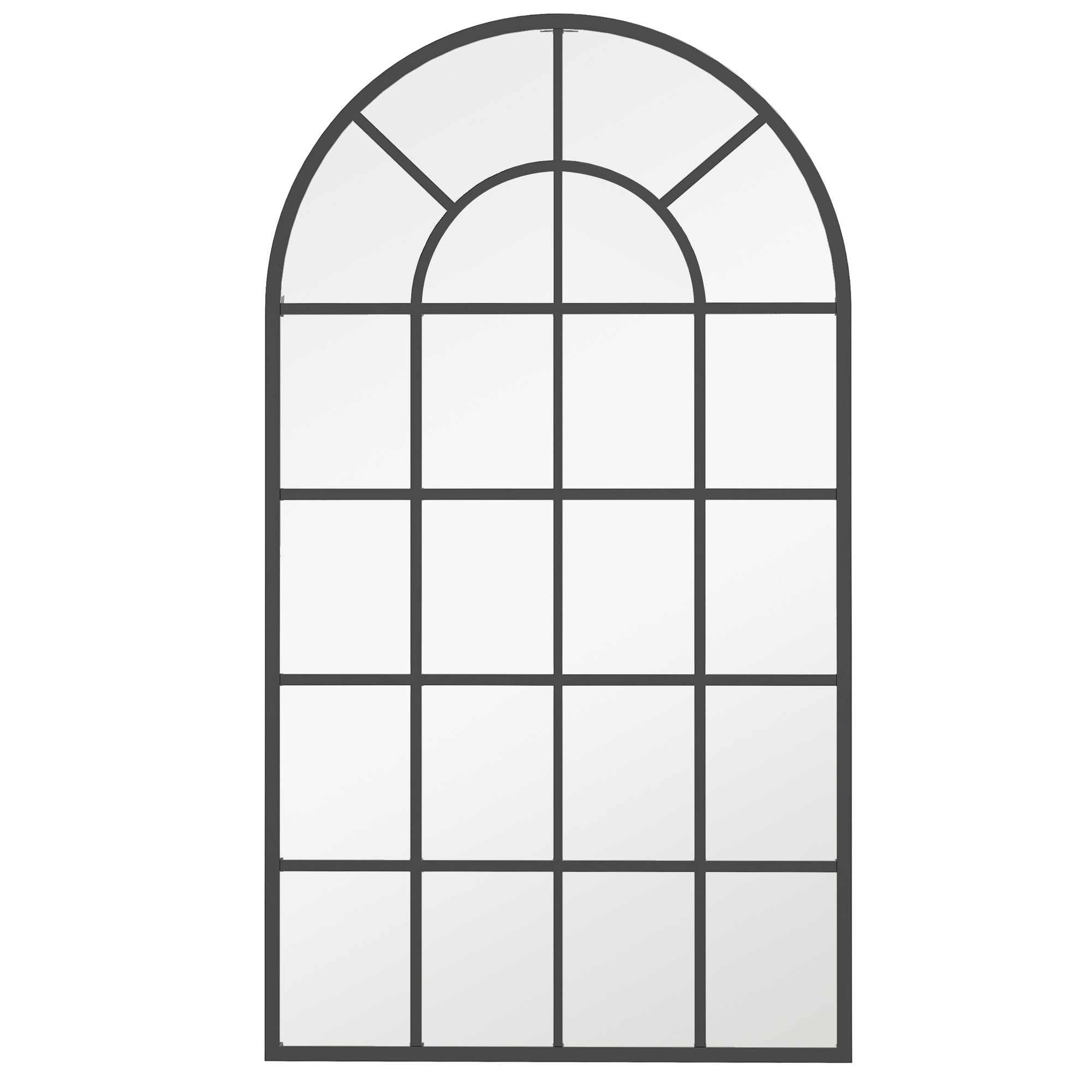 Wall Mirror Hallway Mirror 110 x 65cm Decorative Mirror with Metal Frame Hanging Mirror Living Room Mirror for Bedroom Black