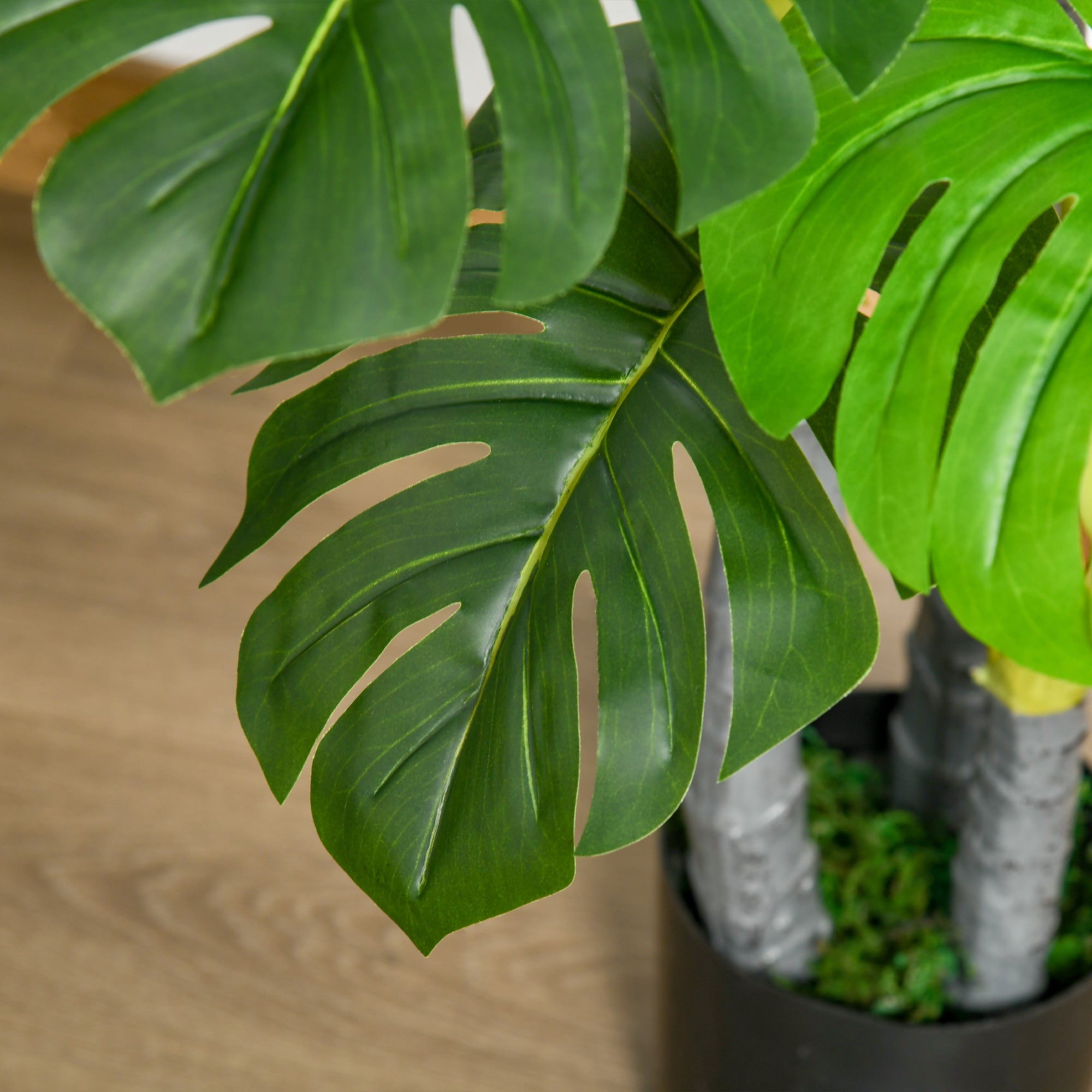 Artificial Plant 120 cm Monstera Artificial Decorative Tree with 20 Leaves for Home Living Room Bedroom Green