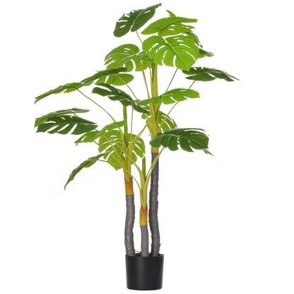 Artificial Plant 120 cm Monstera Artificial Decorative Tree with 20 Leaves for Home Living Room Bedroom Green
