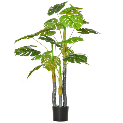 Artificial Plant 120 cm Monstera Artificial Decorative Tree with 20 Leaves for Home Living Room Bedroom Green