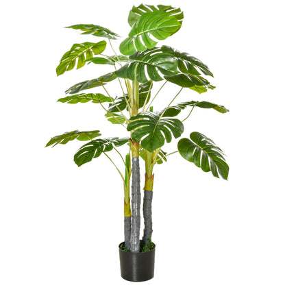 Artificial Plant 120 cm Monstera Artificial Decorative Tree with 20 Leaves for Home Living Room Bedroom Green