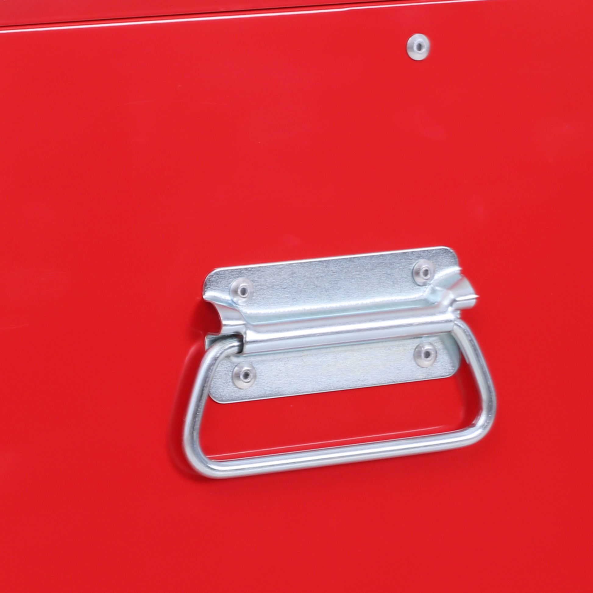 Workshop Trolley with Tool Box Tool Trolley Empty Lockable with 6 Drawers, Cabinet Compartment, Anti-slip Mats, 2 Keys Metal Tool Cabinet Red+Black