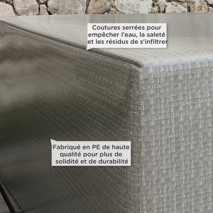 Outdoor Garden Lounge Cover, Outdoor Protective Cover, Anti-UV, High-Strength Polyethylene, Garden Table Cover, 235 x 190 x 90 cm, Gray