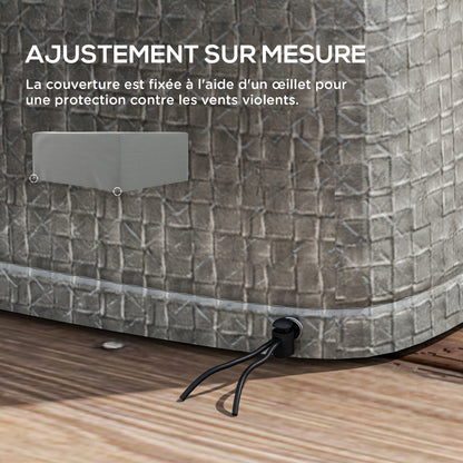 Outdoor Garden Lounge Cover, Outdoor Protective Cover, Anti-UV, High-Strength Polyethylene, Garden Table Cover, 235 x 190 x 90 cm, Gray